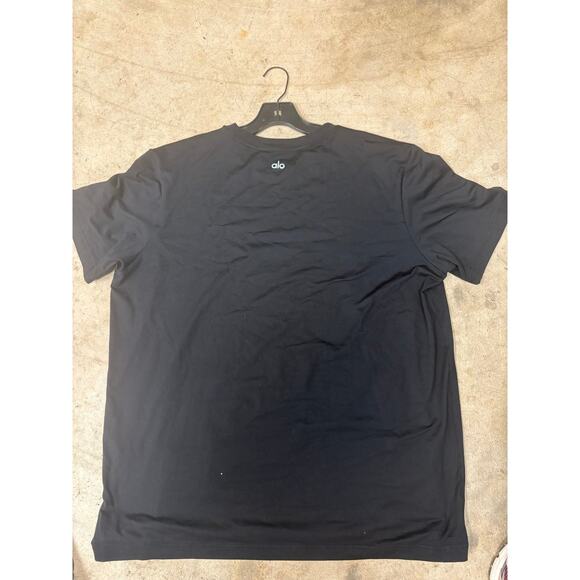 ALO Yoga Mens Triumph Black Short Sleeve Tee XL - Picture 4 of 7